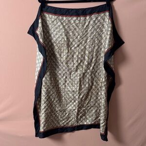 Gucci Black and Brown Silk Scarf